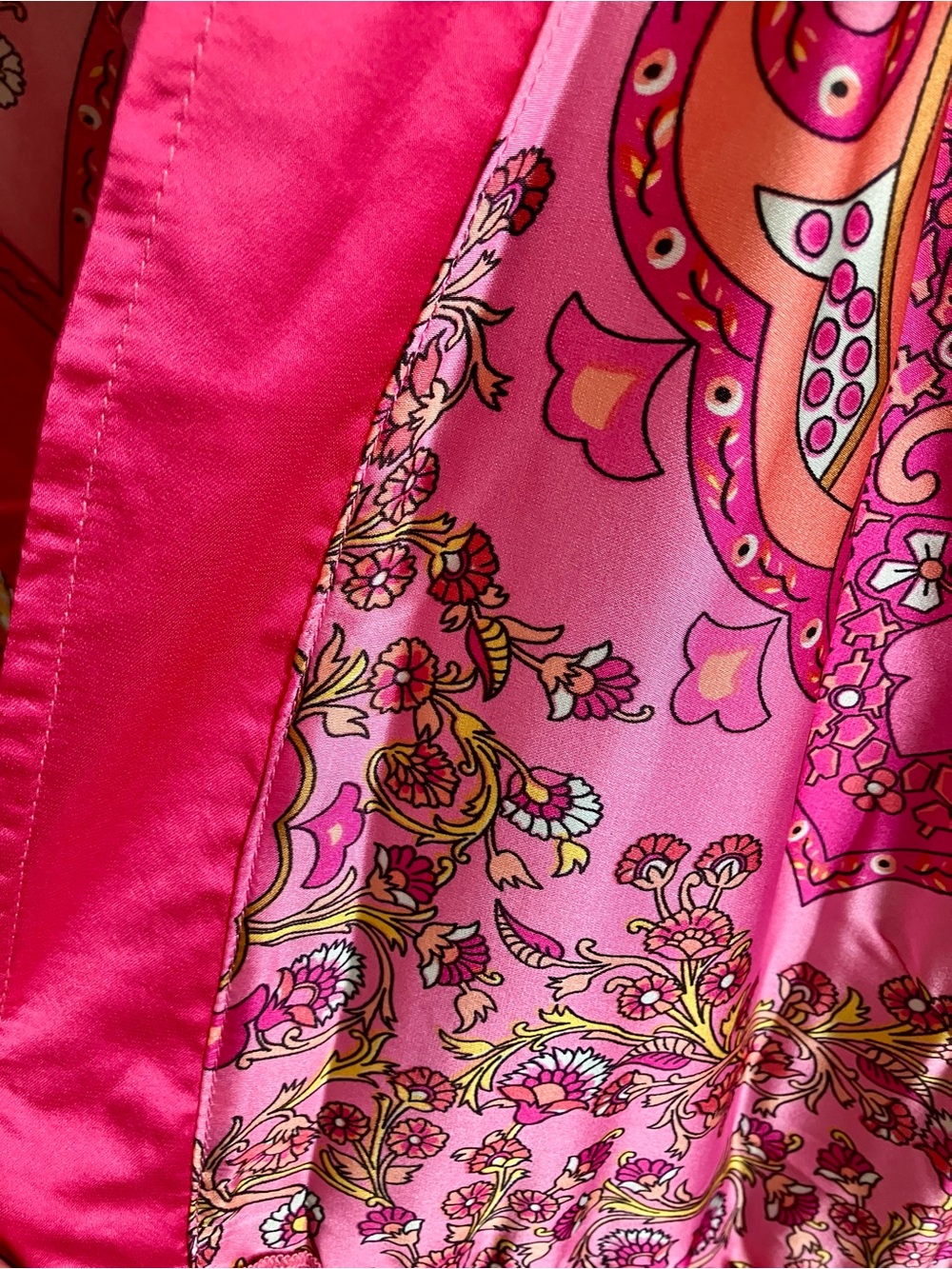 Umgee Pink & Cream Paisley Open-Front Robe - Picture 4 of 6